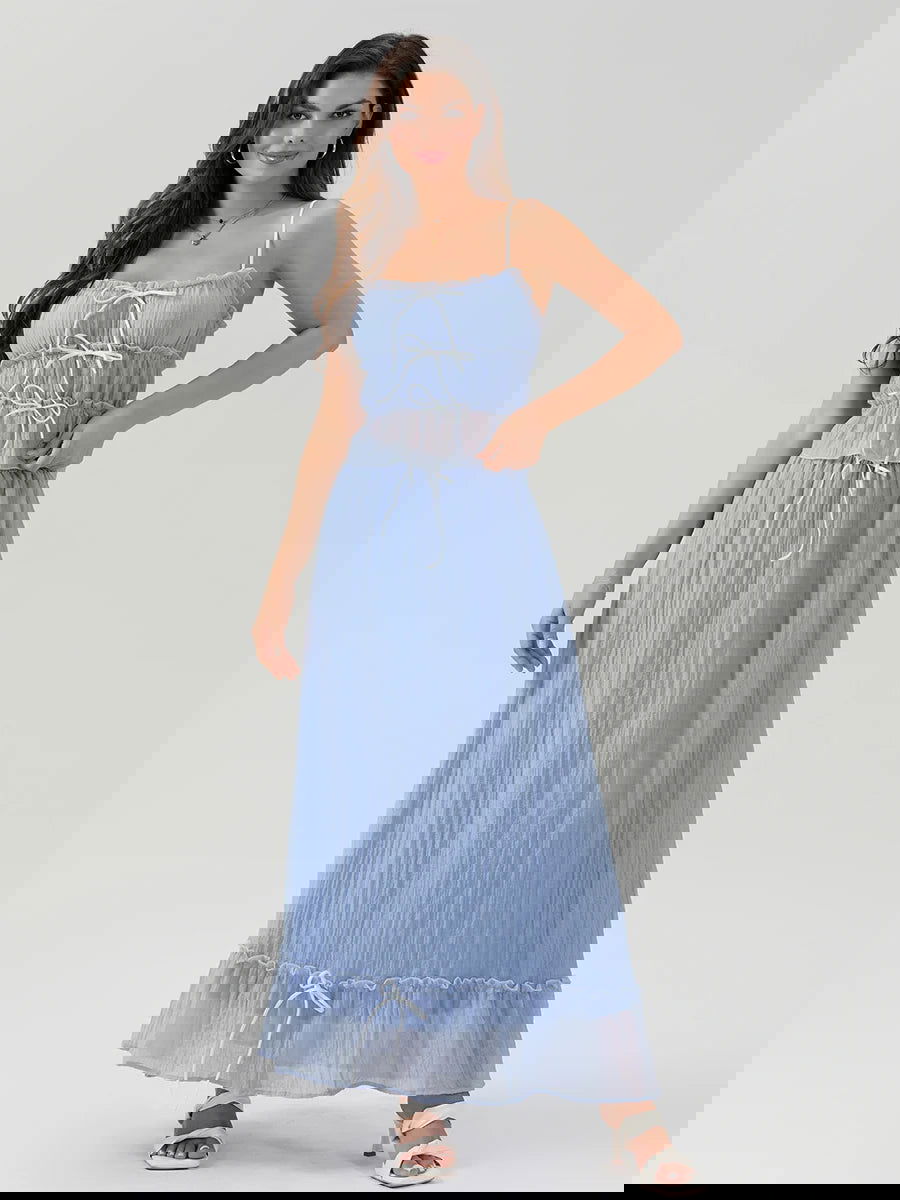 Cami and Ruffled Maxi Skirt Two Piece Set