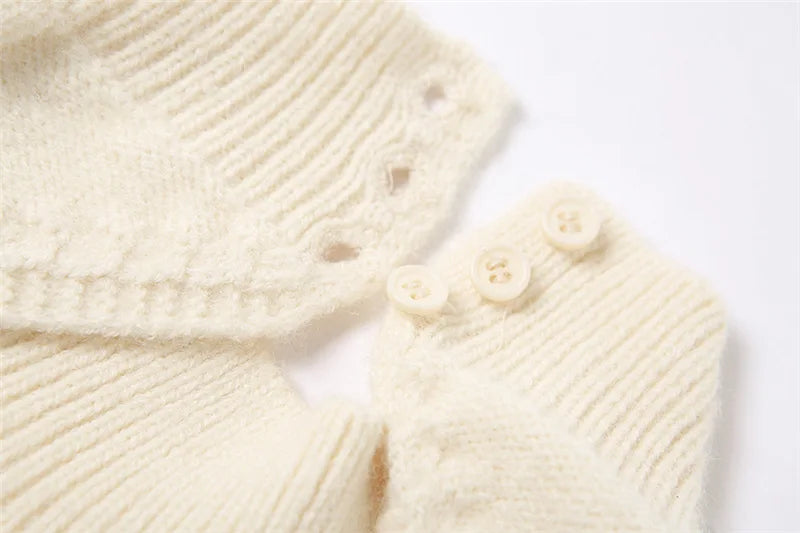 Knitted Long Sleeve Backless Mini Dress