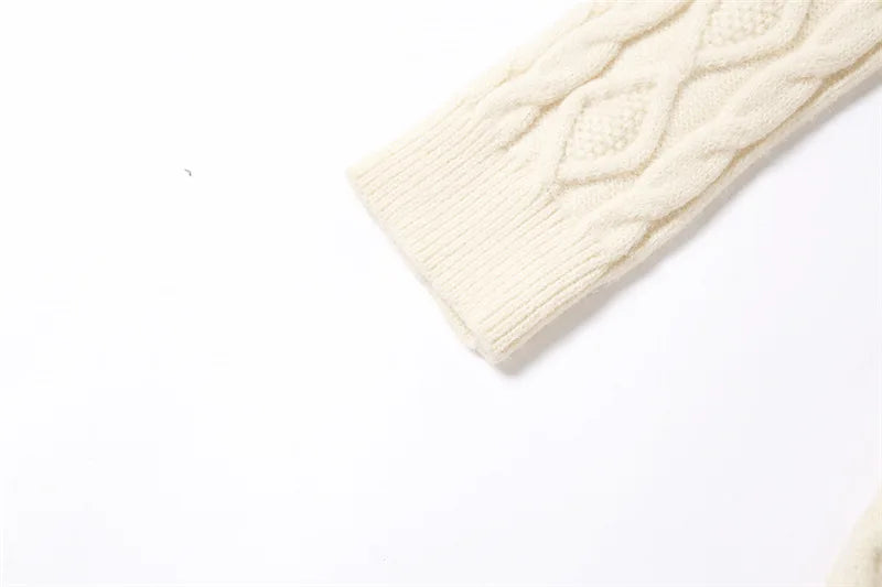 Knitted Long Sleeve Backless Mini Dress