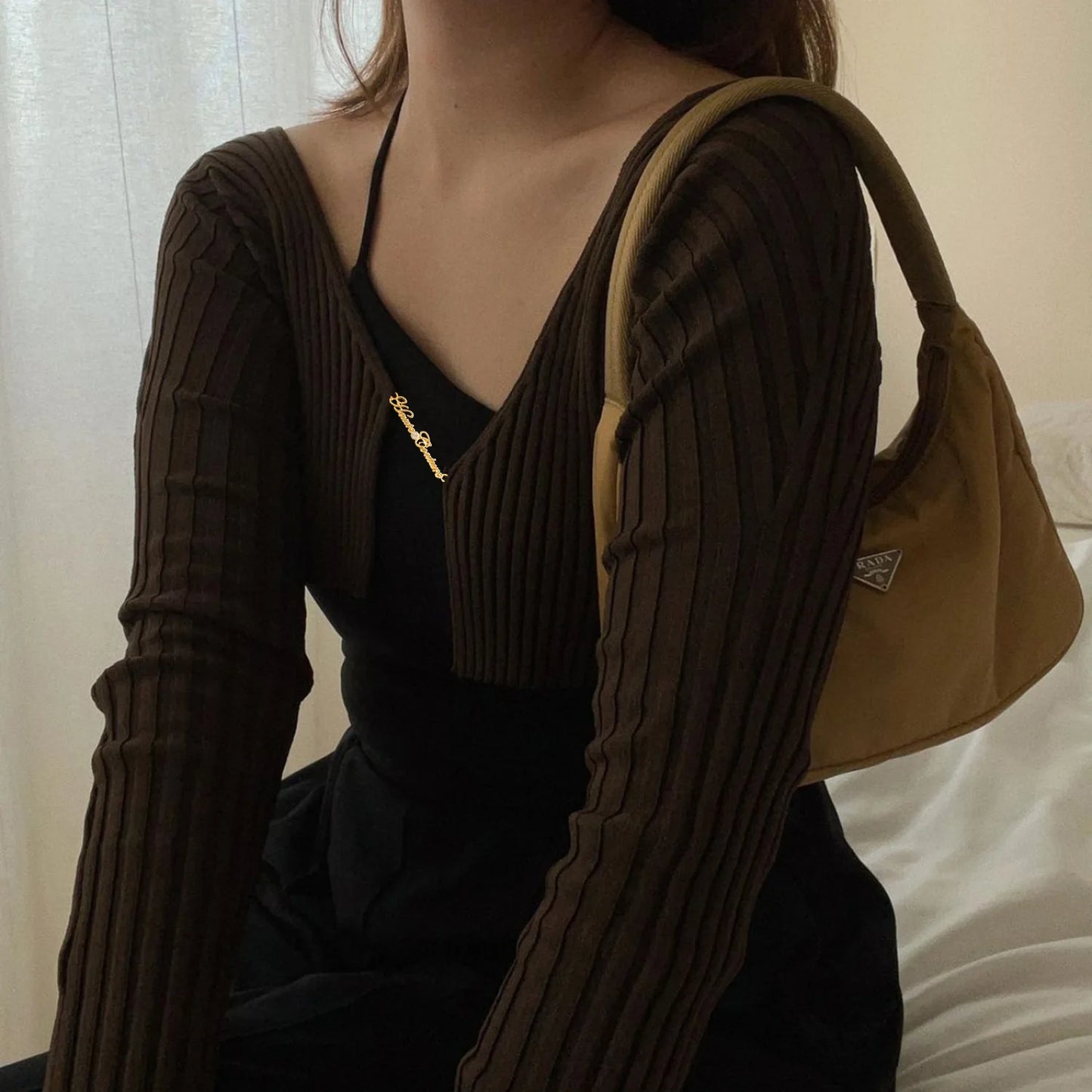 Knitted Cropped Long Sleeve Cardigan