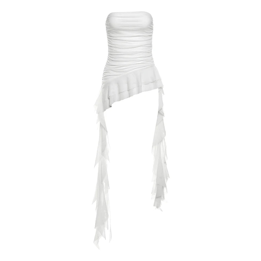 Solid Color Sweet Gentle Cute All-match Travel Chest Wrap ruched Tassel Vest