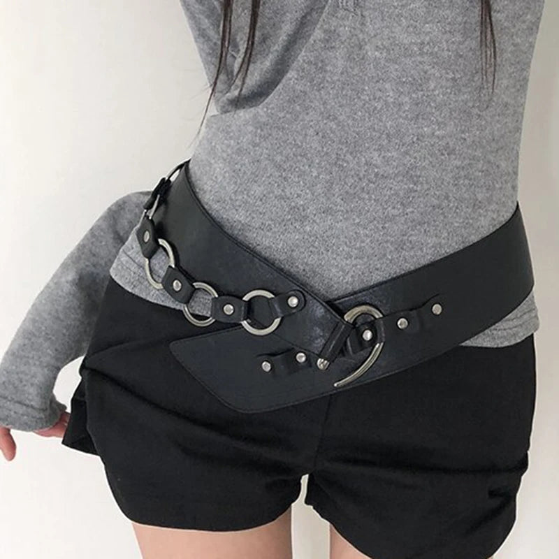 Adjustable PU Accessorie Sashes Accessories Fairycore Grunge Belts