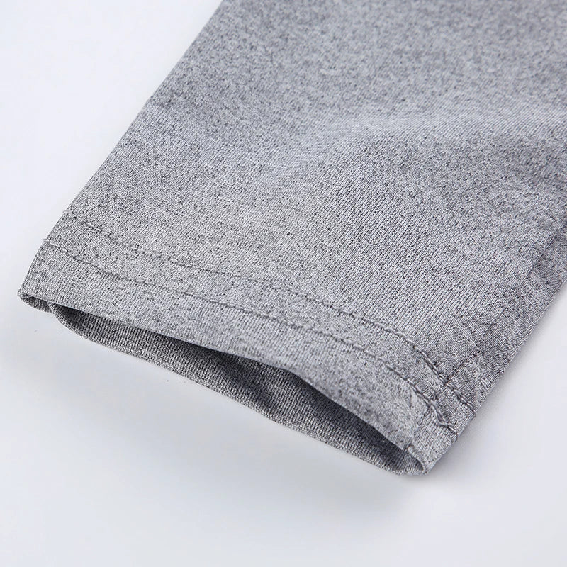 Crewneck Tee Shirts Long Sleevs Fahion Slim All-match Top