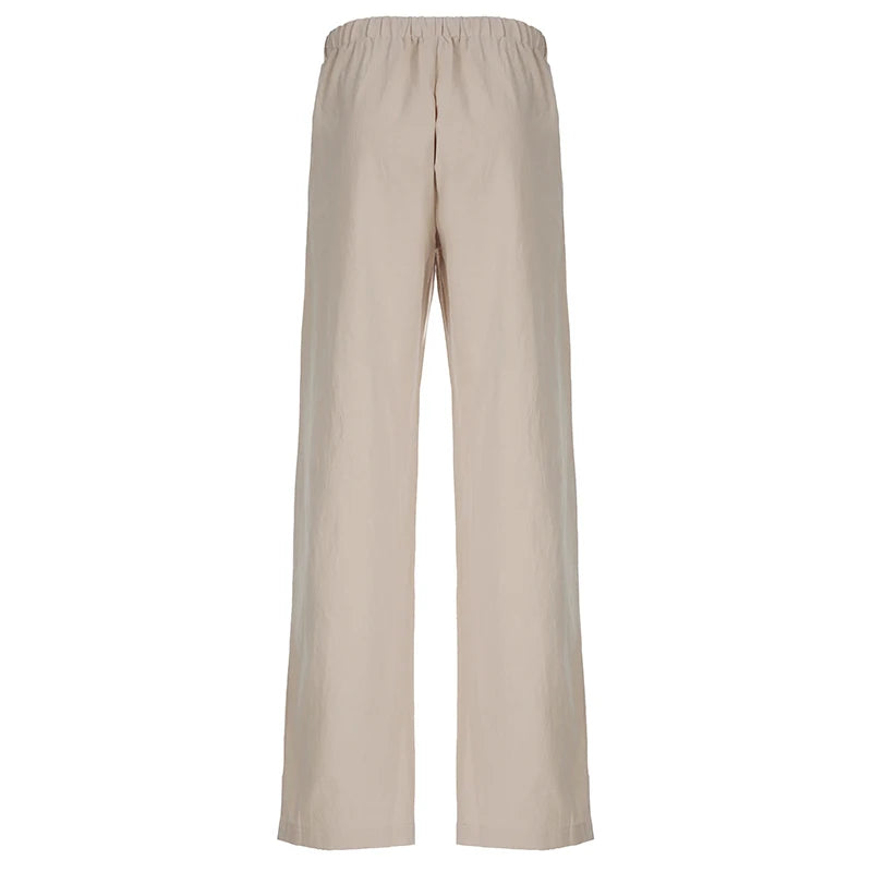 Loose Trousers Drawstring Wide Leg Pants Lersure All-match Bottoms