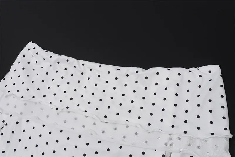 White Polka Dot Two Piece Set