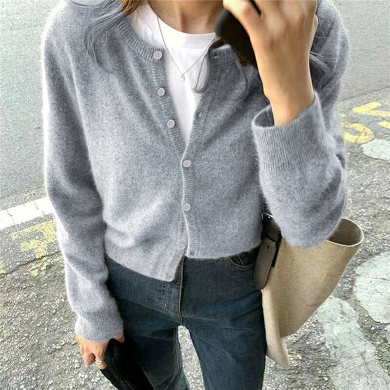 Cardigan All-match Single-breat Knit Coat Sweater
