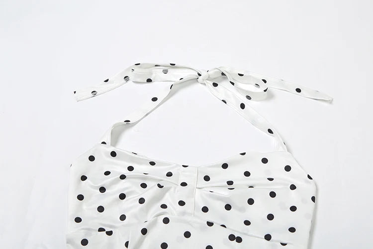 White Polka Dot Top