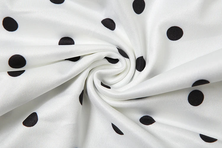 White Polka Dot Top
