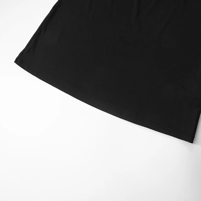 Black Strapless Hollow Out Slim Mini Dress