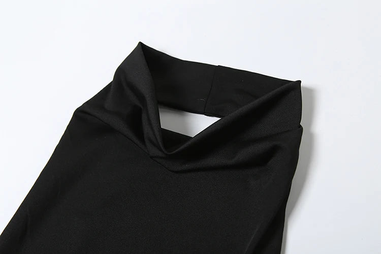 Waist Sequins Dress Backless Halter Sleeveless Pile Collar