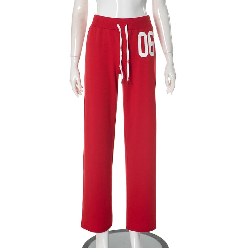 Sweat Pant White Offet Looe Drawtring Trouer