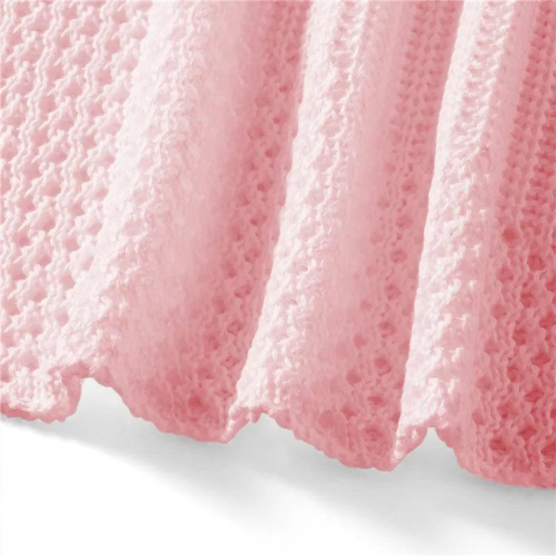 Crochet Knit 2 Piece Skirt Set Hollow Out Crop Top Long Sleeve Backless Tie Up Bodycon Dress