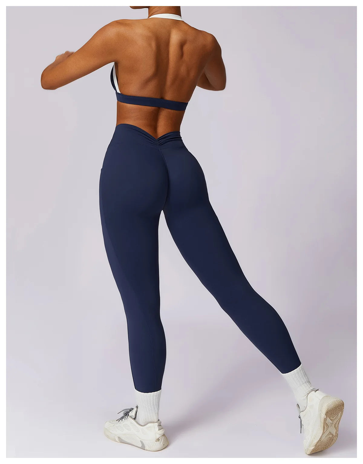 2 Pieces Tracksuit Yoga Set Workout Sports Gym Fitness Long Sleeve Crop Top High Waist Leggings Sports Suits