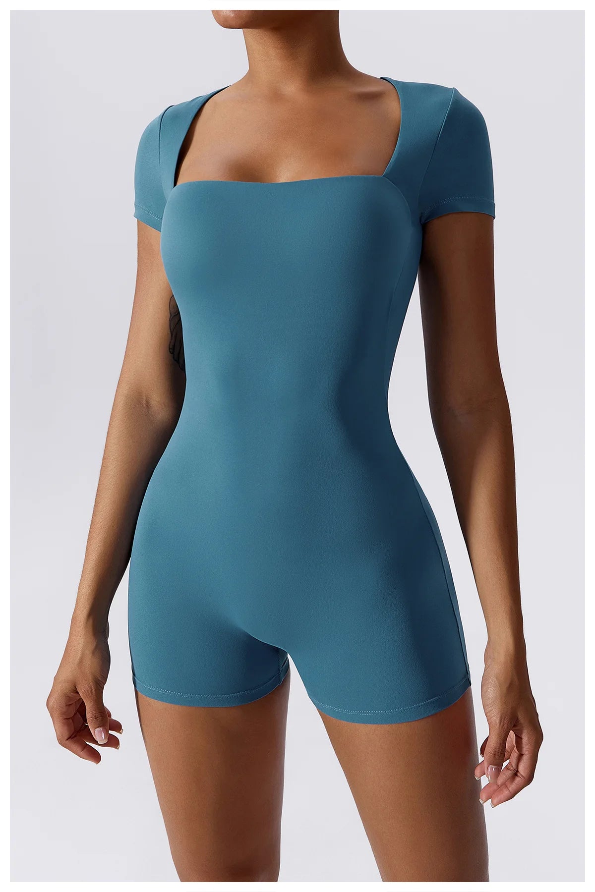 Yoga Suit Short One Piece Sports Suit Short Sleeve Gym Push Up Training Fitness Yoga Bodysuit Sports