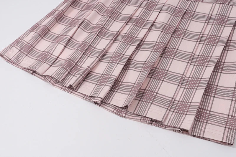 Plaid Halter Dress Lace-up V-Neck Sleeveless Mini Dress High Street wear