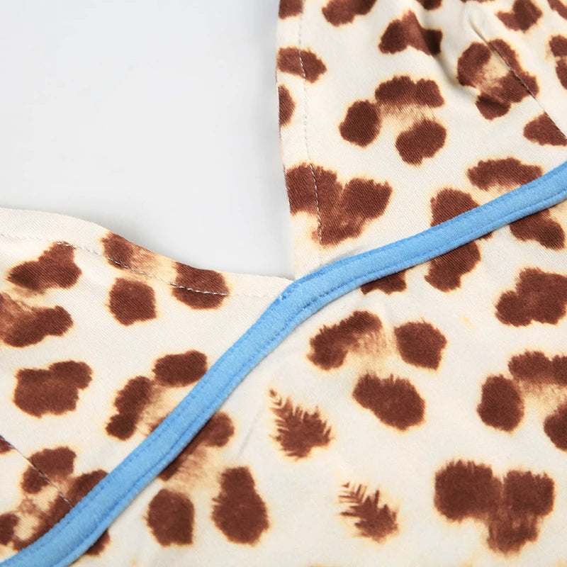 Leopard Sleeveless Backless Top