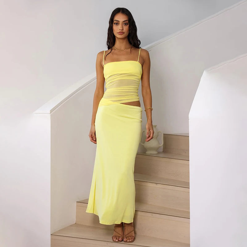 Sleeveless Top And Maxi Dress Set