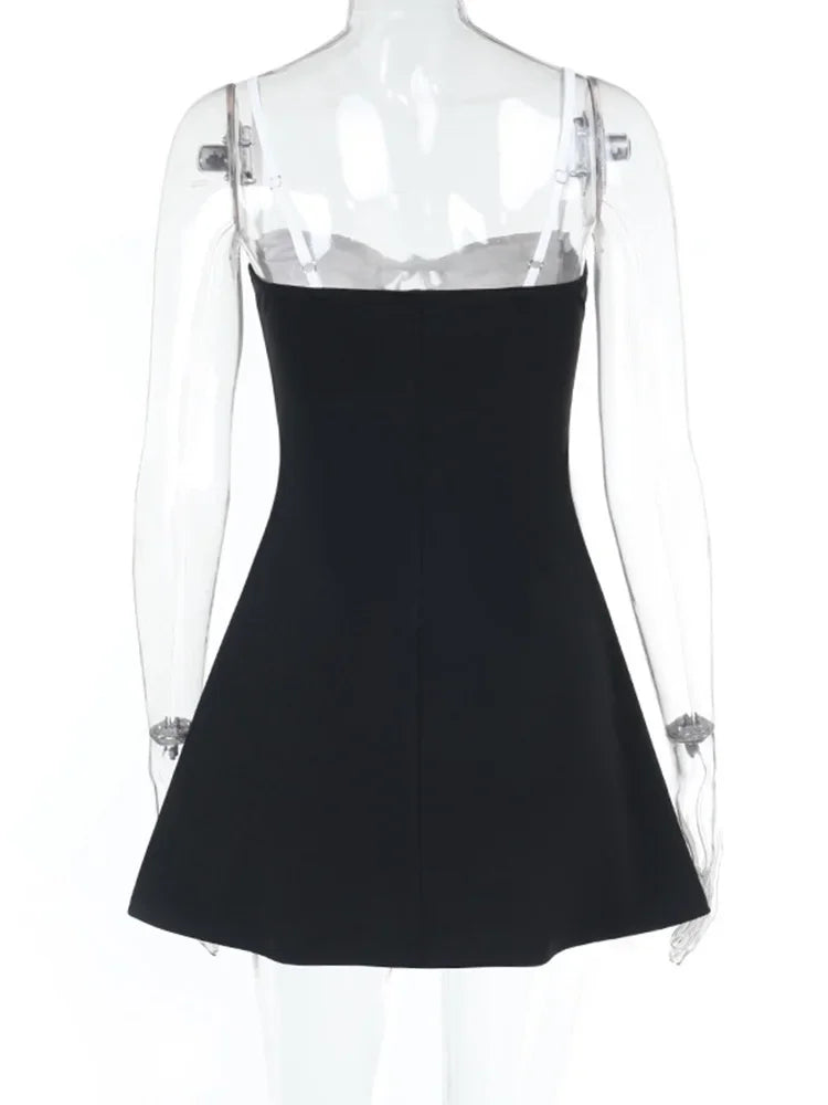 Lace Plunge Suspender Dress Mini Dress Bodycon Spaghetti Strap Dress