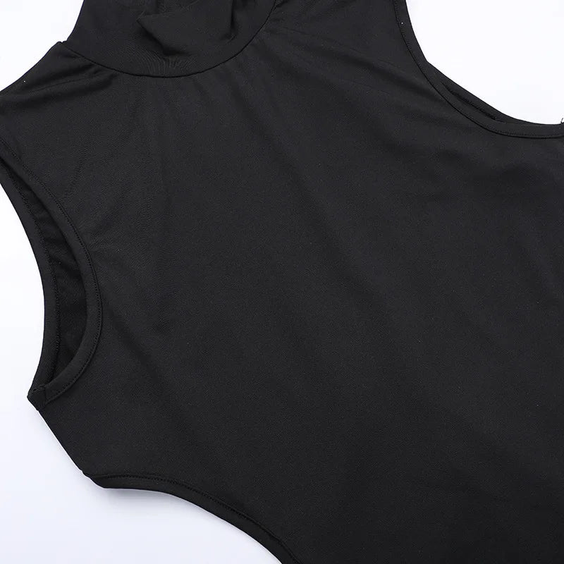 Black Backless Butterfly Detail Maxi Dress