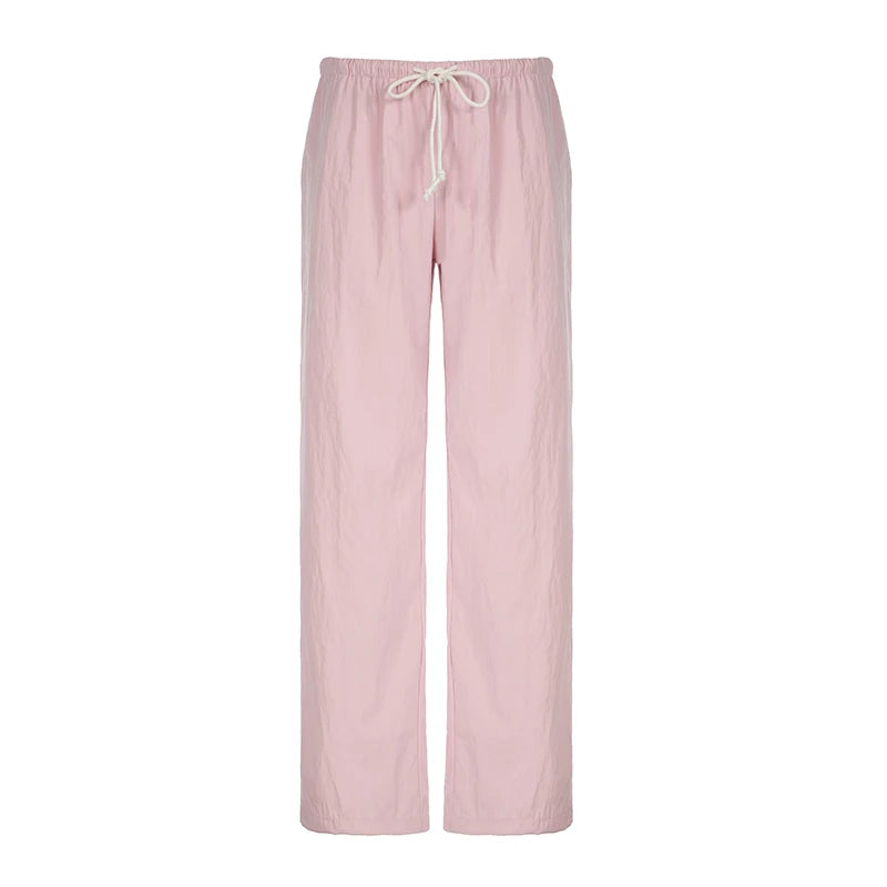 Loose Sweatpants Joggers Pink Trousers Retro Pants