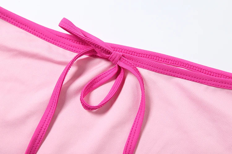 Two Piece Bandage Bra Top and Bow Shorts Set