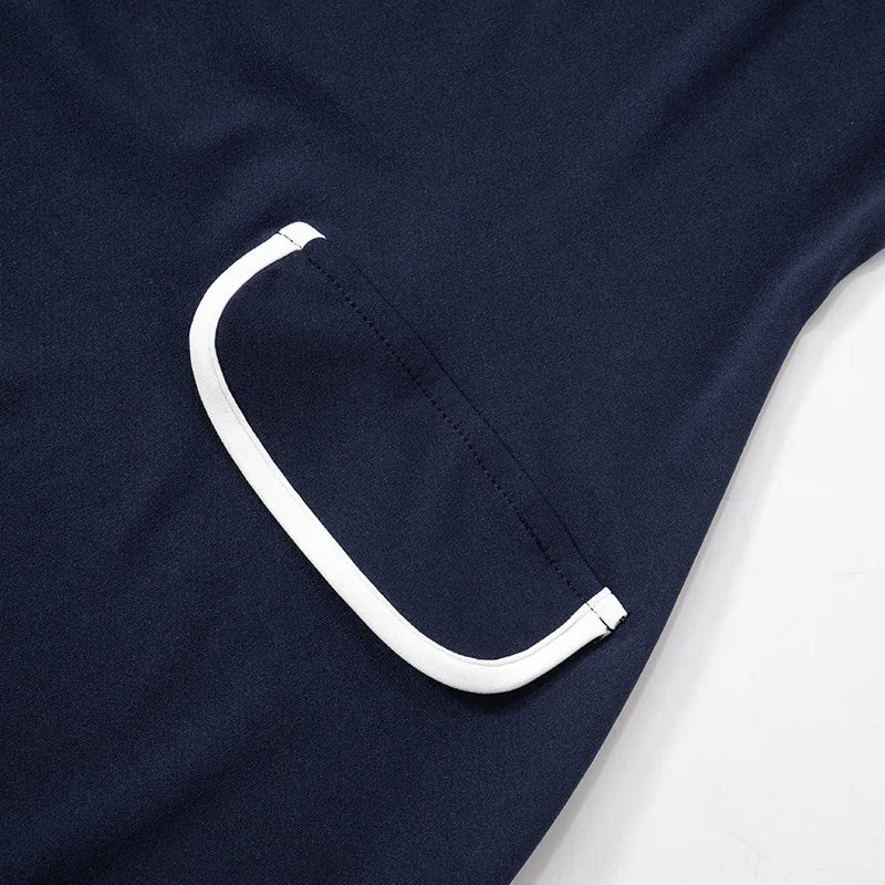 Navy Blue Pocket Mini Dress
