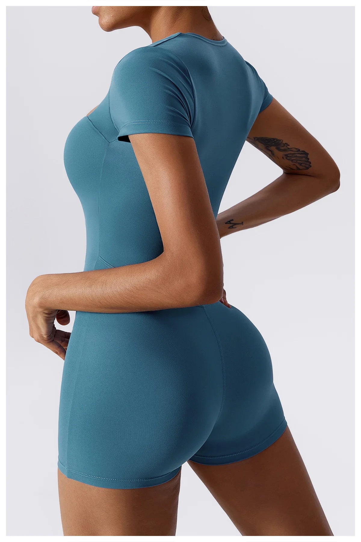 Yoga Suit Short One Piece Sports Suit Short Sleeve Gym Push Up Training Fitness Yoga Bodysuit Sports