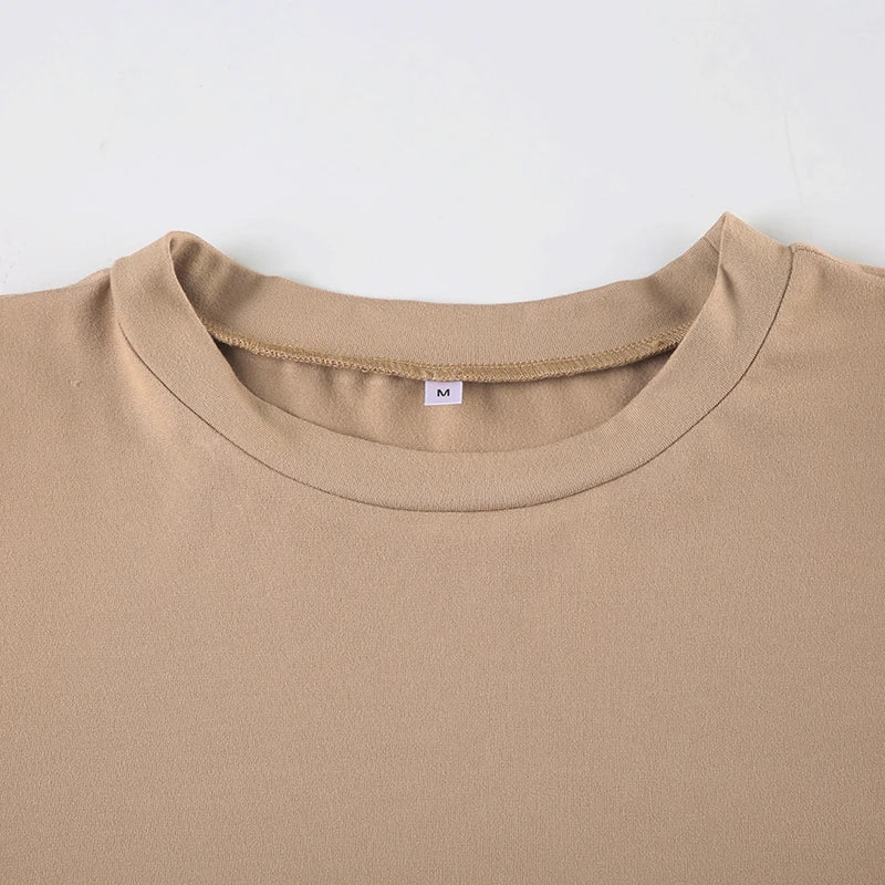Patchwork Tshirts Crewneck Striped Top Tee