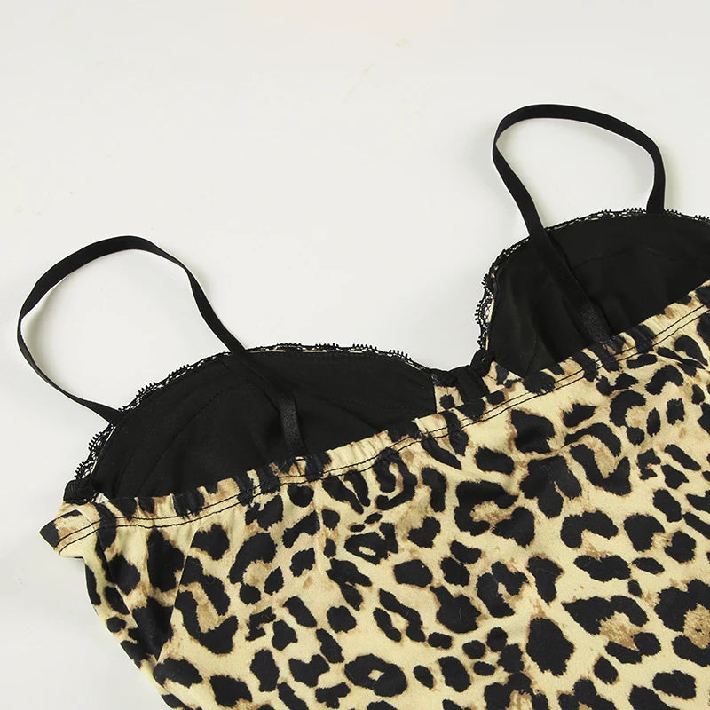 Leopard Lace Slim Top