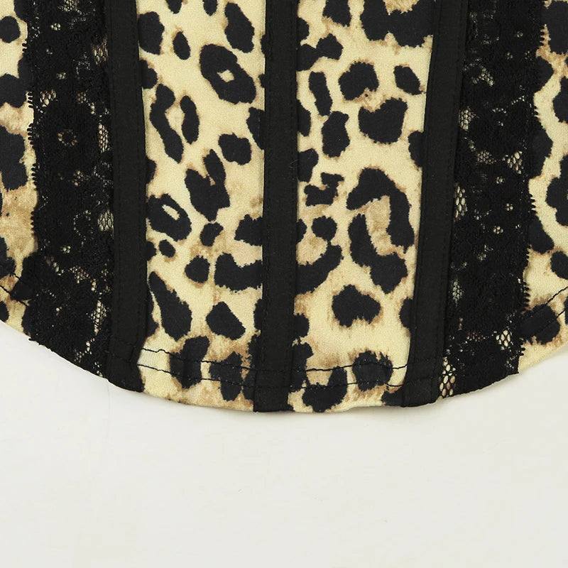 Leopard Lace Slim Top