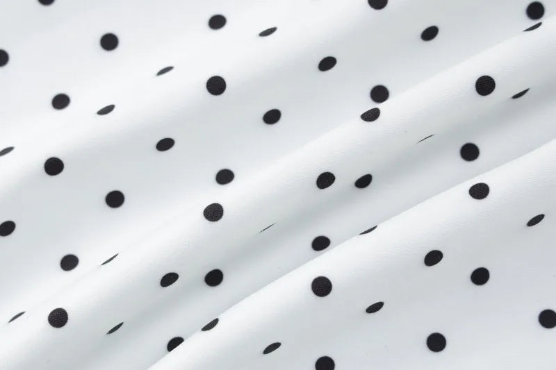 Polka Dot Strapless Mermaid Midi Dress