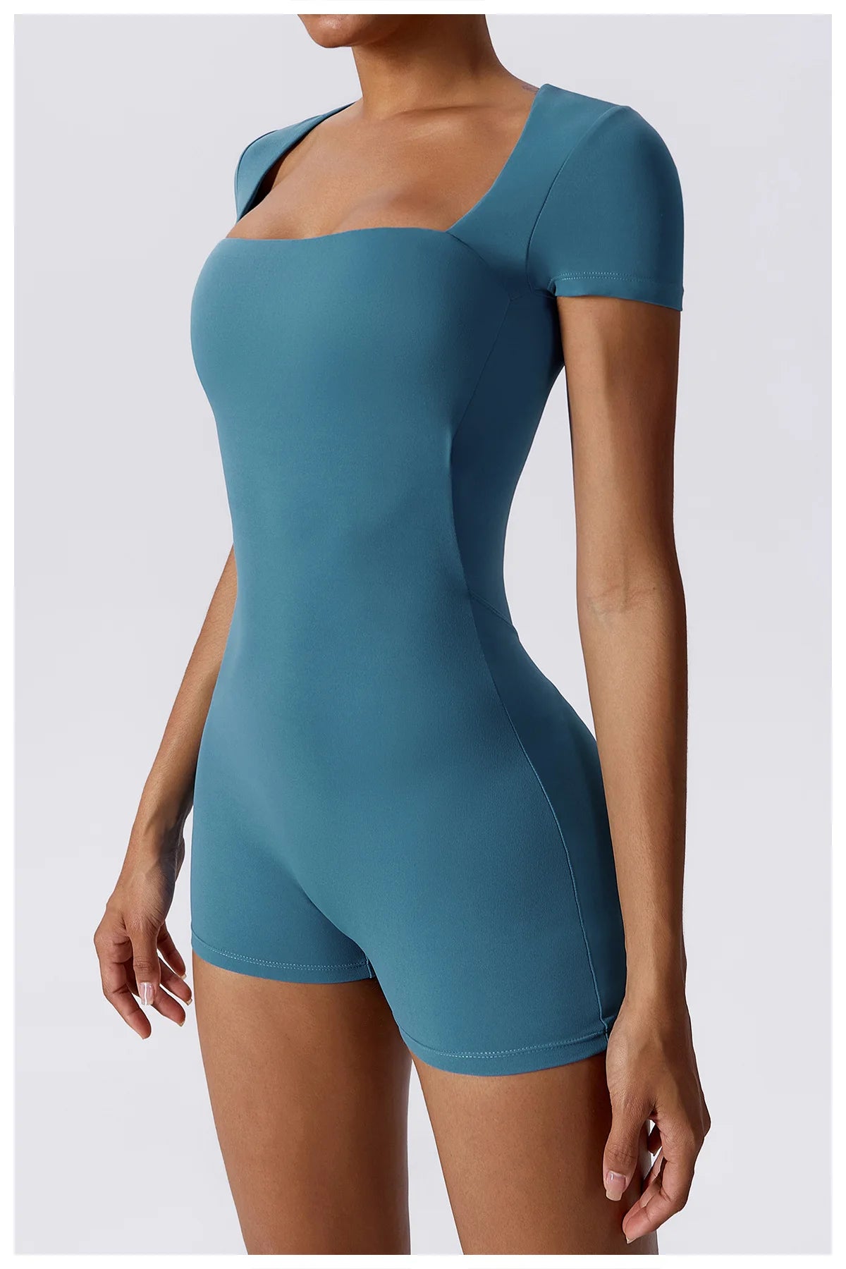 Yoga Suit Short One Piece Sports Suit Short Sleeve Gym Push Up Training Fitness Yoga Bodysuit Sports