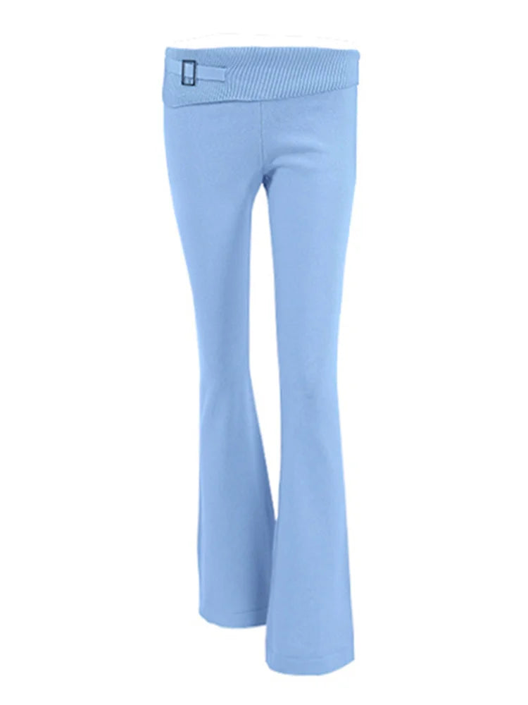 Knit 2 Piece-Set Trousers Hoodie Tracksuit Crop top Knit And Pants Sets Trousers