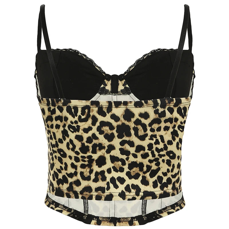 Leopard Lace Slim Top