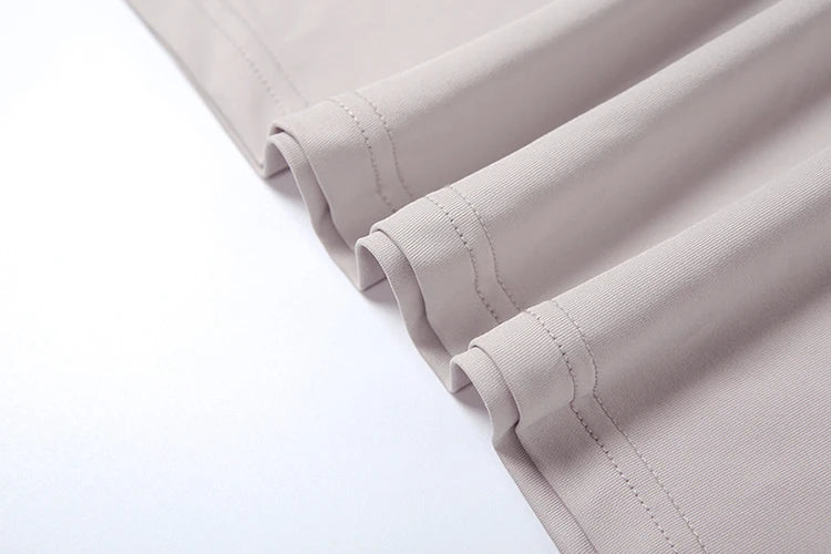 Ruched Knot Dress Chest Wrap Long Ribbon Solid o-Neck Street Stretch Sleeveless