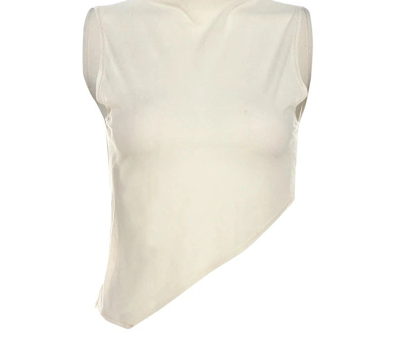 Irregular Tank Top See Through Sleeveless Coquette Street Vest