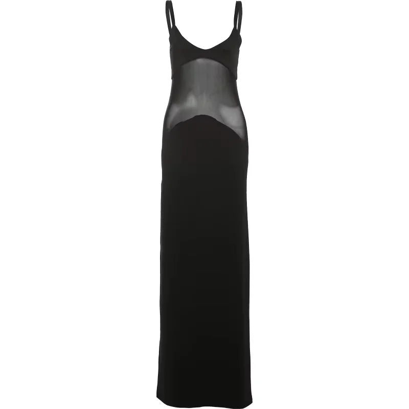Ankle-Length Dress Slim Cleavage Backlessss