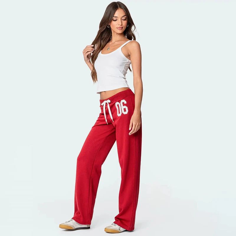 Sweat Pant White Offet Looe Drawtring Trouer