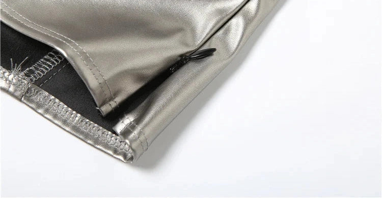Glossy Finish Bandeau Top Fake Fishbones a Sense Of Science And Technology