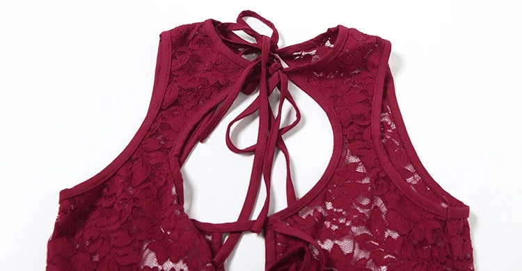 Two Piece Set Coquette Hollow Tank Top Shorts Matching Matching
