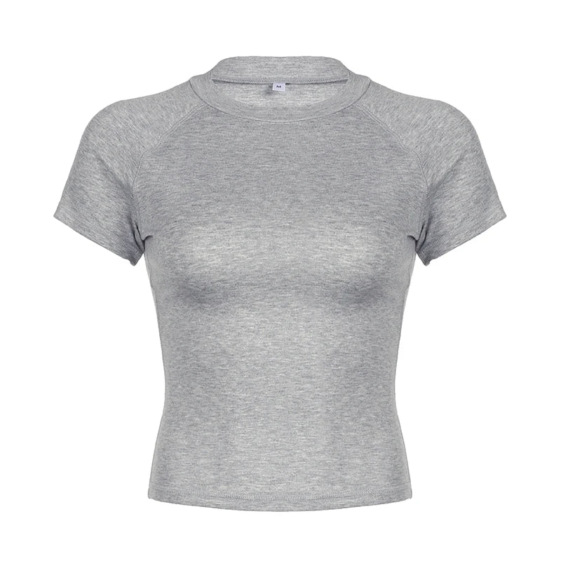 Crewneck Crop Tshirts Slim