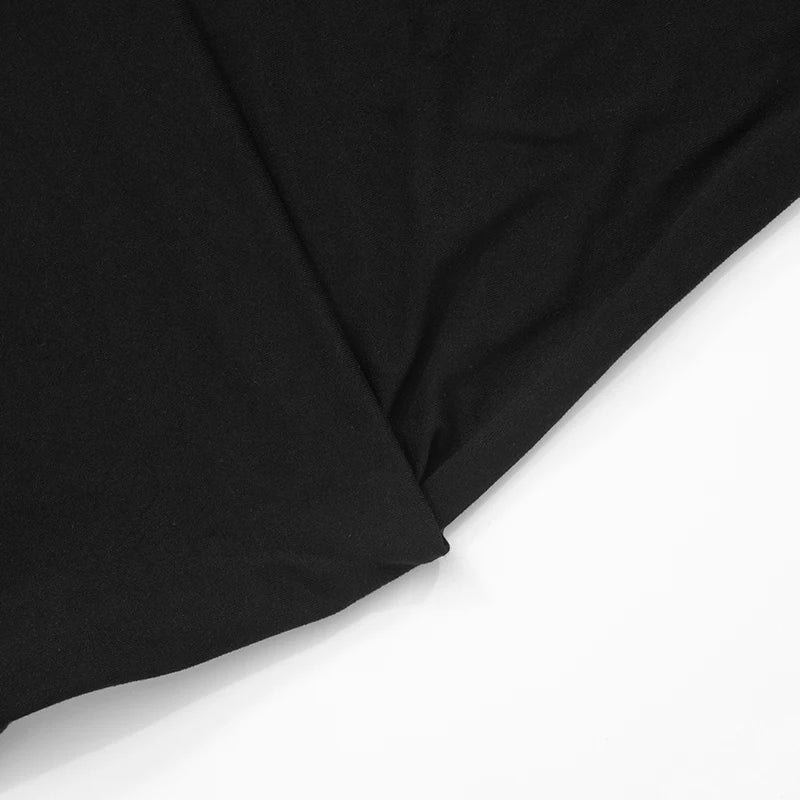 Black High Neck Slim Mini Dress