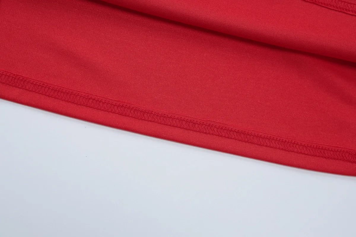 Square Collar Slinky A-Line Mini Dress Bow Detail Long Sleeve Ruched Dress