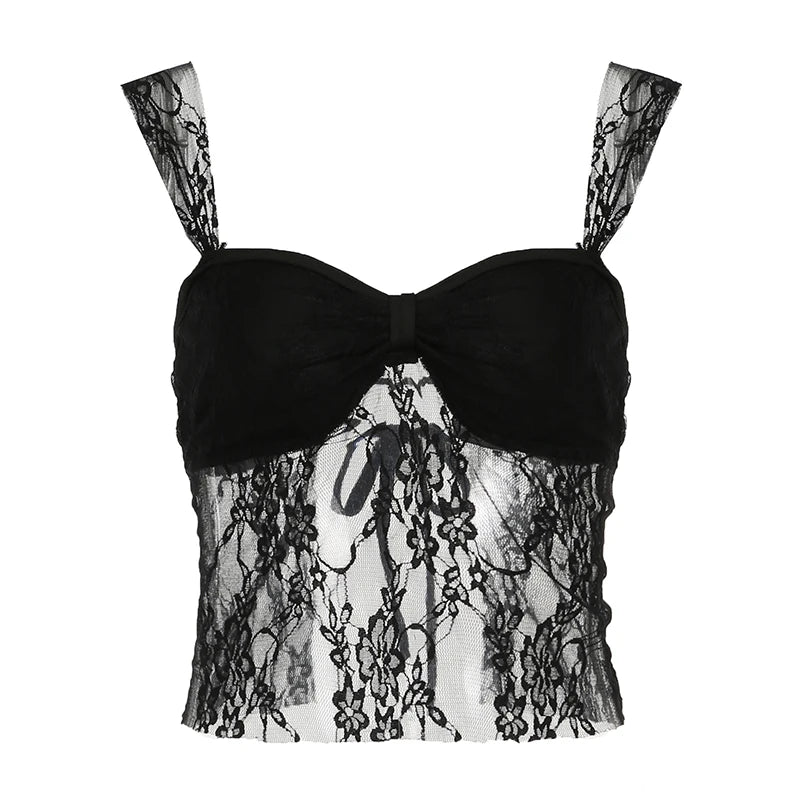 Lace Camisoles Backless Lace-up Bustiers Backless