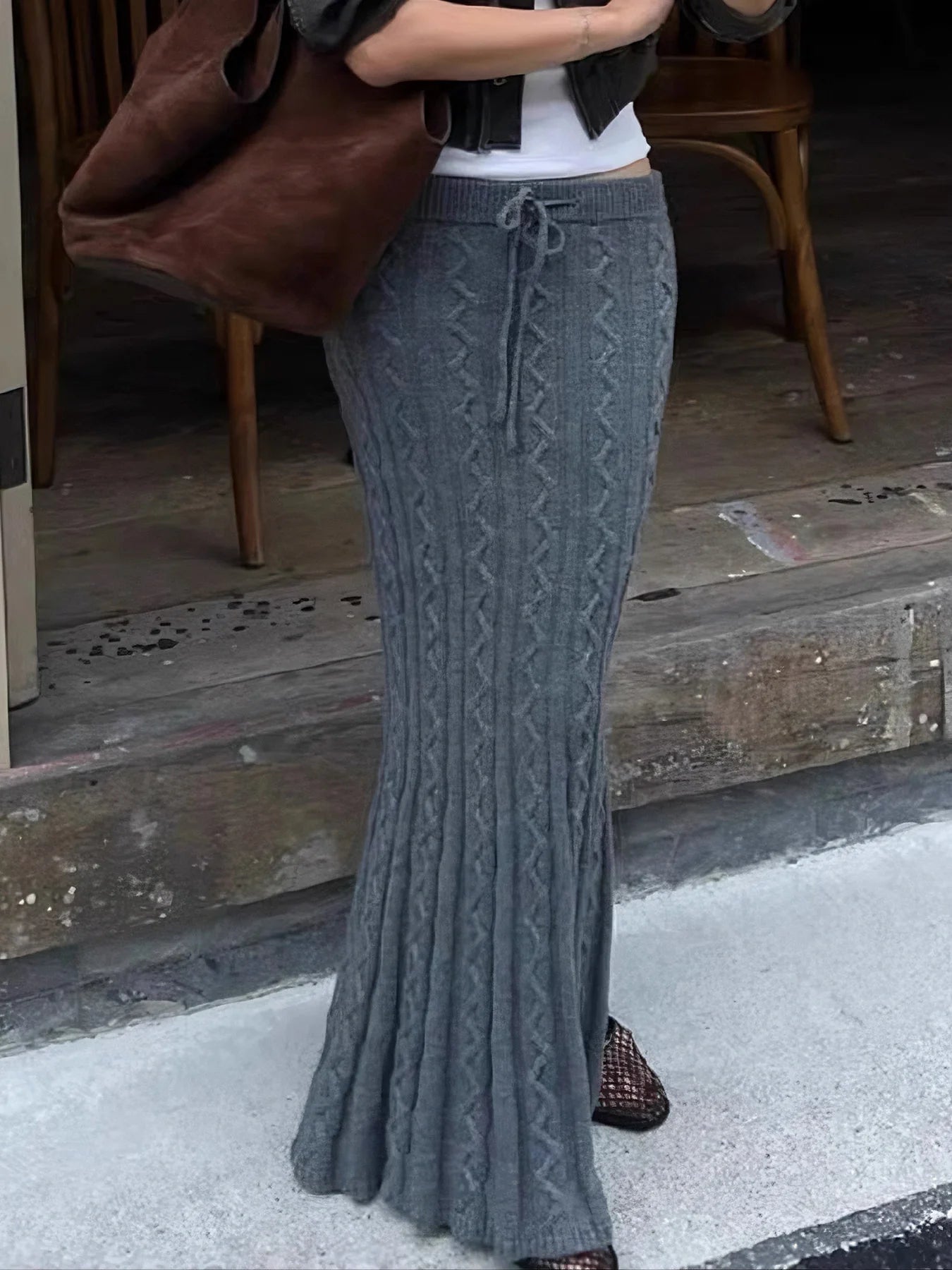 Long Trumpet Skirts Low Waisted Bottoms