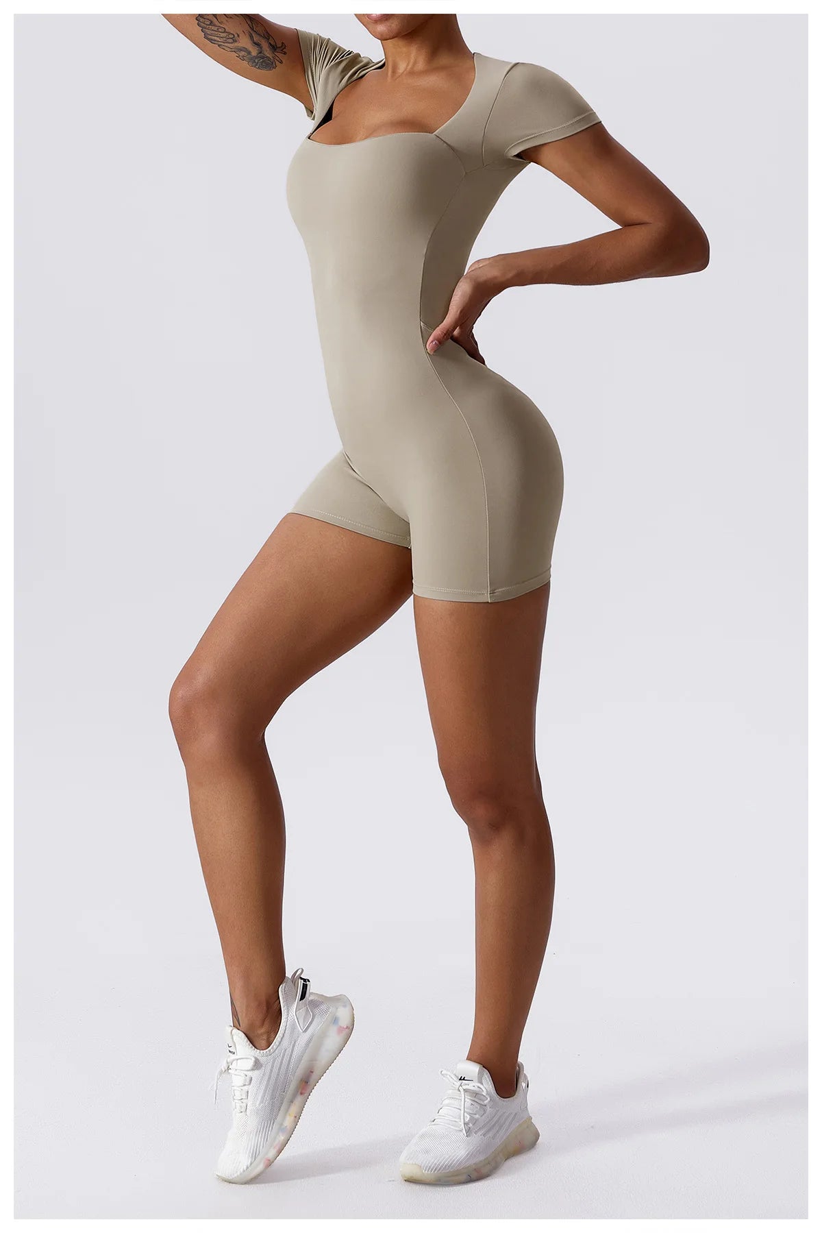 Yoga Suit Short One Piece Sports Suit Short Sleeve Gym Push Up Training Fitness Yoga Bodysuit Sports
