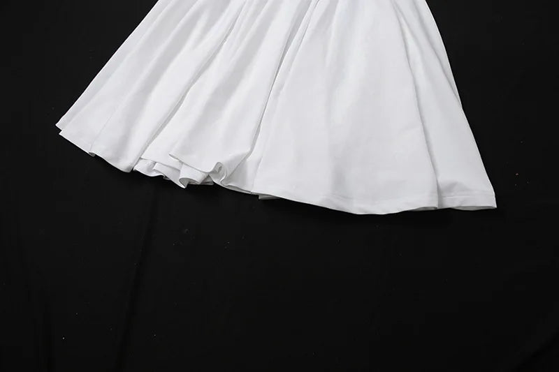 Backless A-line Dress Black Sleeveless High Waist Dress Slim