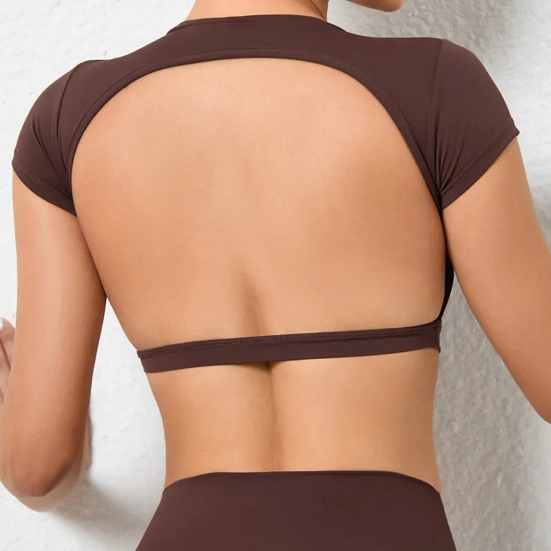 Breathable Backless Yoga Sport Crop Top