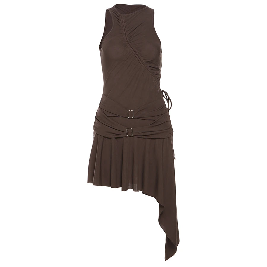 Cute Sleeveless Pleated Dress