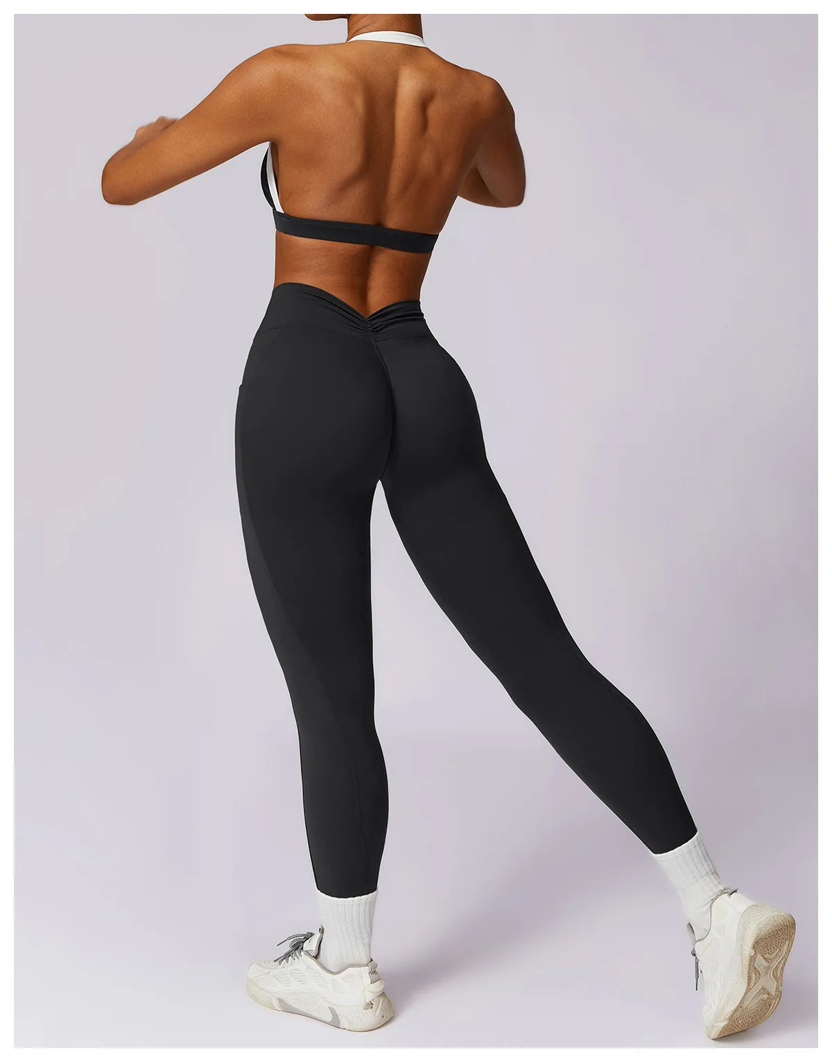 2 Pieces Tracksuit Yoga Set Workout Sports Gym Fitness Long Sleeve Crop Top High Waist Leggings Sports Suits
